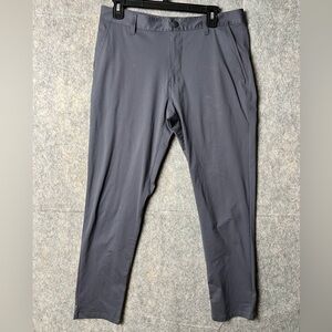 Rhone Men Size 32 Gray Commuter Slim Fit Classic‎ Performance Professional Pants
